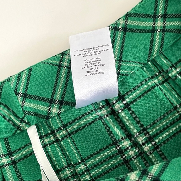Aritzia Sunday Best Olive Micro Pleated Skirt in Green Plaid - Picture 5 of 6